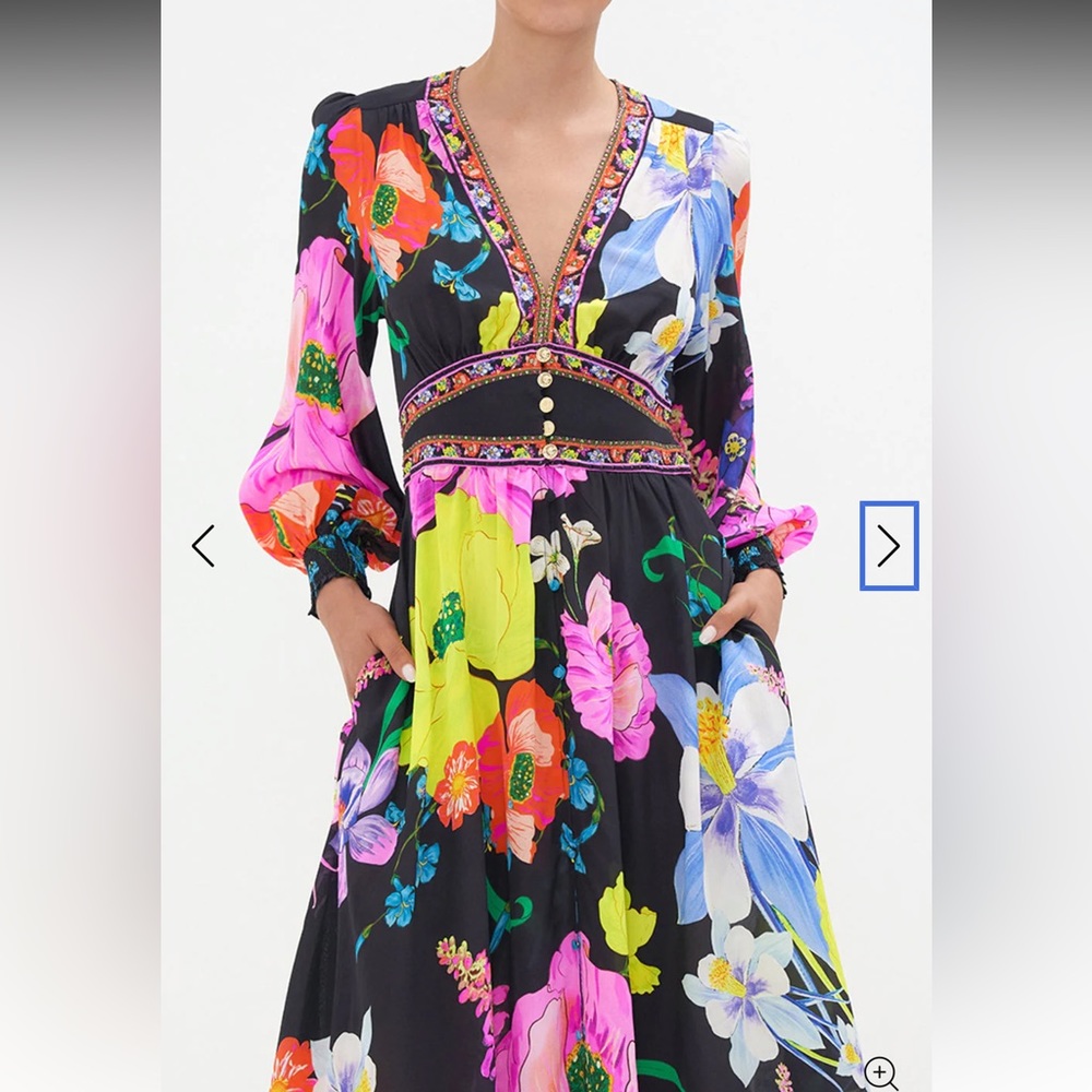 Camilla AWAY WITH THE FAIRIES
BUTTON DRESS W/ SHAP E WAISTBAND - Picture 4 of 9